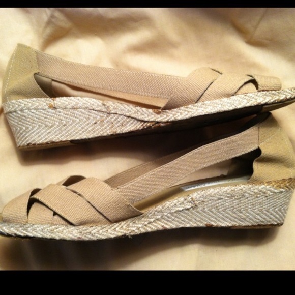Vintage 70s Jacques Cohen Espidrilles canvas wedge