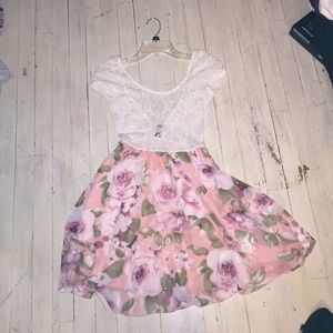 Windsor lace-top dress