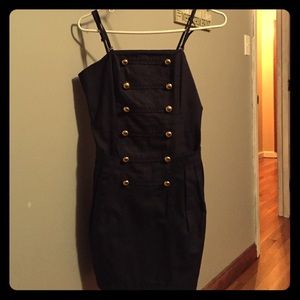 Navy blue Forever 21 dress with gold buttons