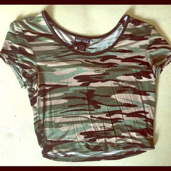 Wet Seal Camo Crop Top
