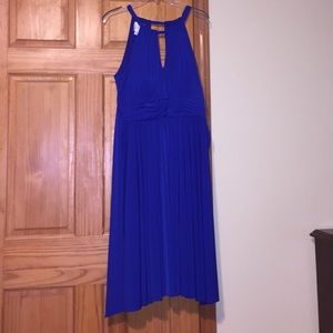Blue halter top dress