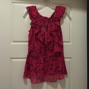Express Sleeveless ruffled top