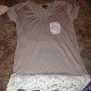 Tan short sleeve top
