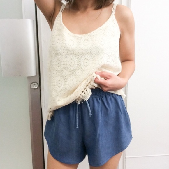 🔥FINAL SALE!🔥Boho Chambray Shorts! - Picture 2 of 4