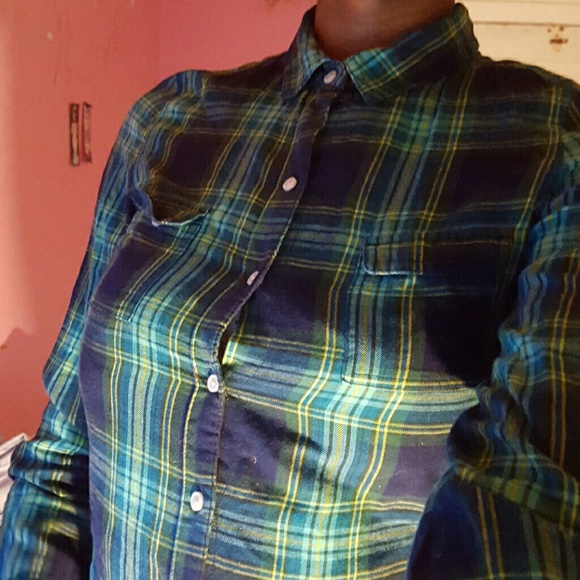 Old Navy Plaid Collared Shirt
