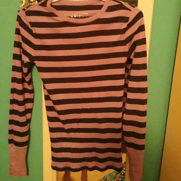 Purple and navy striped shirt