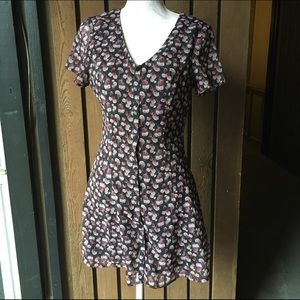 Floral Button Down Mini Dress