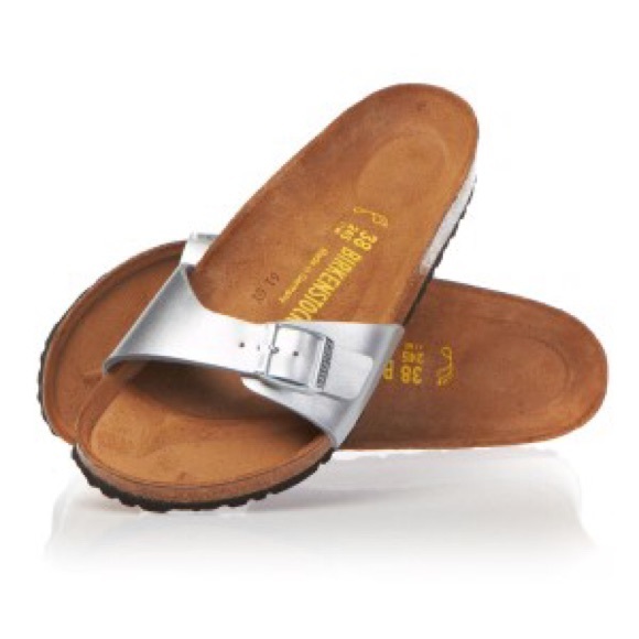 Silver Birkenstock Sandals