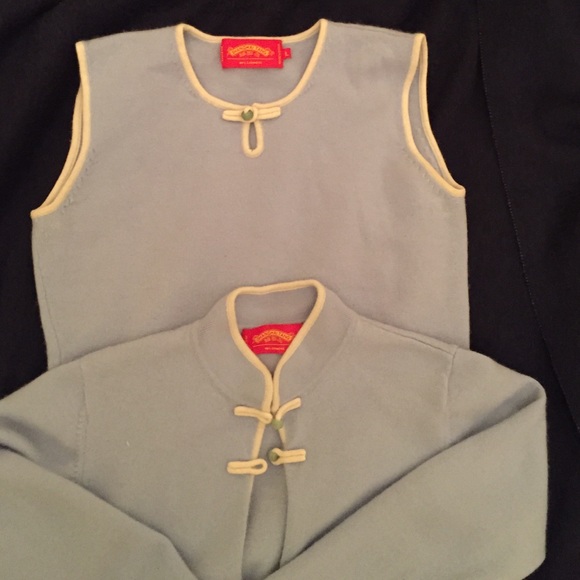 100% cashmere Shanghai Tang sweater set.
