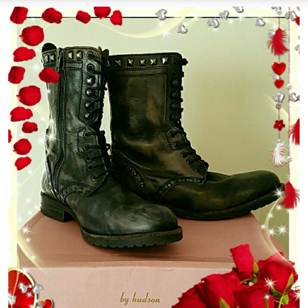 NEW RARE Hudson for ASOS leather lace up boots