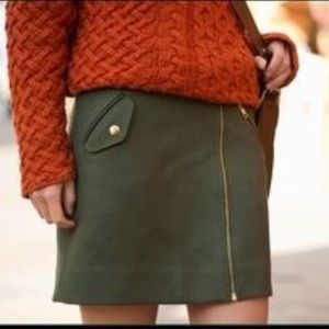Green J. Crew Mini Skirt