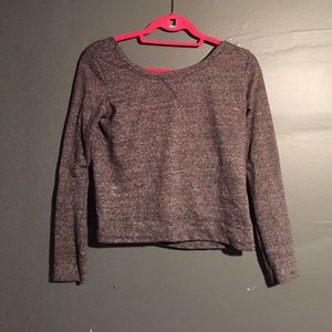 Open back sweatshirt