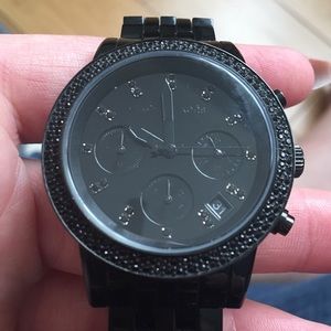 Michael Kors Blackout Chronograph Ladies Watch