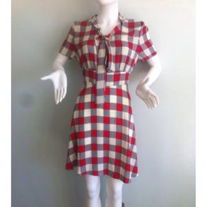 Mod Cloth Fervour Retro Vintage 1940s Check Dress