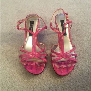 Pink tye dye heels