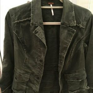 Free People army green jacket