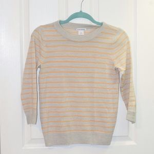 Club Monaco orange and gray striped sweater