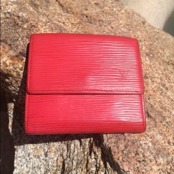 Rare epi red Louis Vuitton wallet