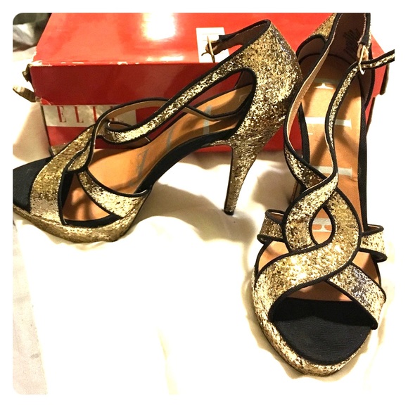 ELLE GOLD GLITTERY HEELS✨