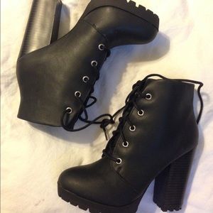 Just Fab black booties