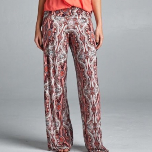 Stunning! Venicia print wide leg pants! ONE LEFT - Picture 2 of 4