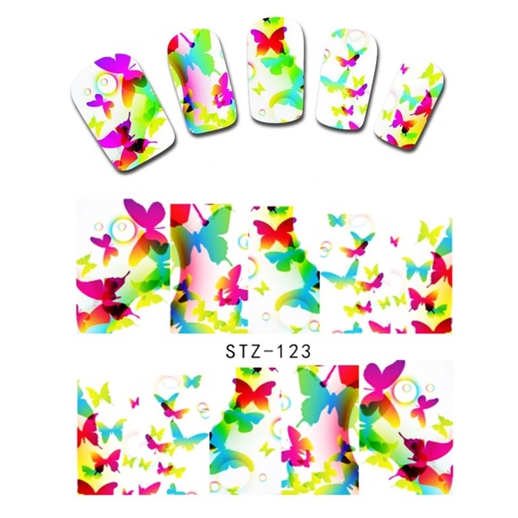 5 ⭐️ rated 5 Sheets nail art watermark stickers - Picture 2 of 4