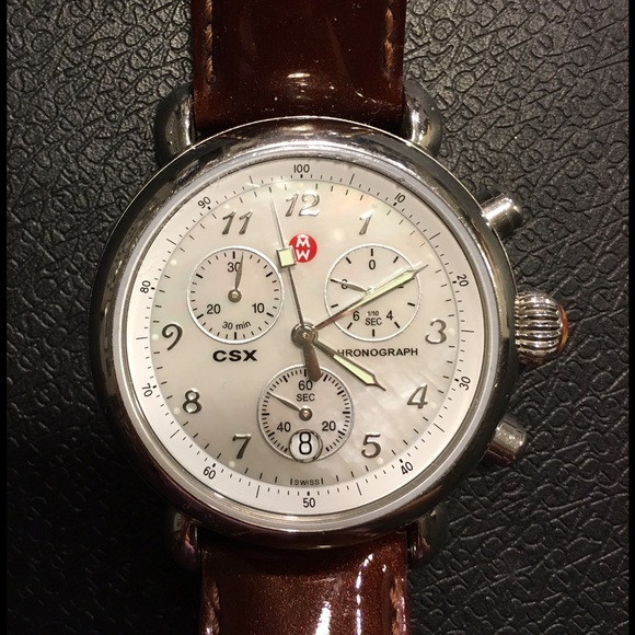 Michele Mother of Pearl Stainless Steel Watch