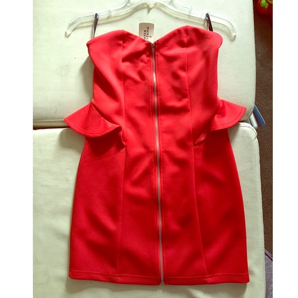 NWT Forever21 Peplum Red Mini Dress