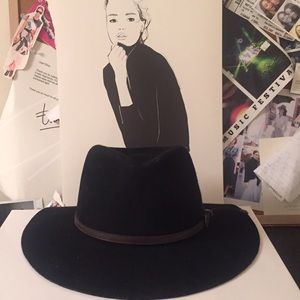 Christys' Black Wide Brim Felt Hat