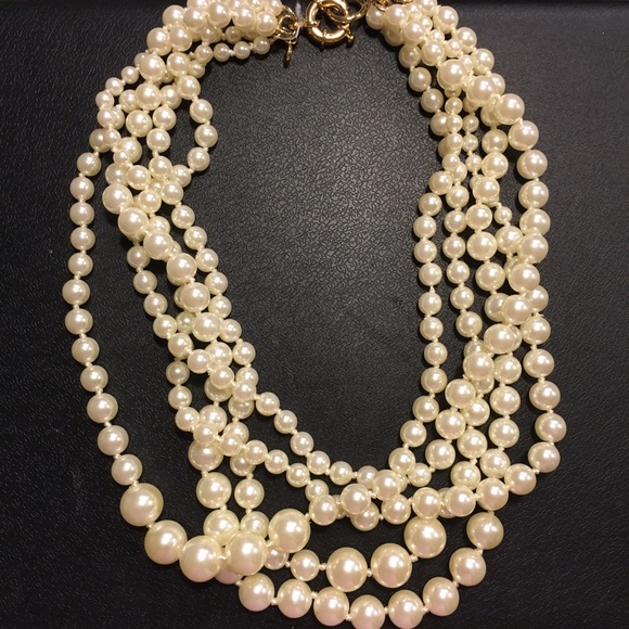 JCrew Factory Multistrand Pearl Necklace
