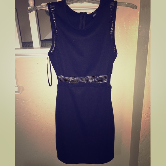 Forever21 Black Mesh Mini Dress