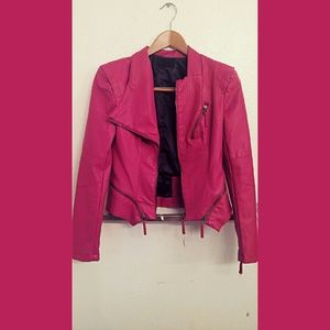 Stunning pink bomber style jacket size XS