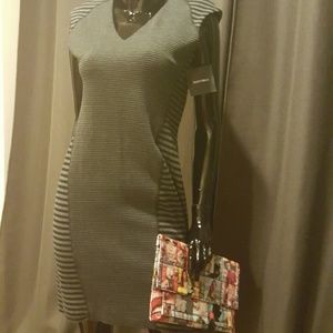 Gray /Black  Knit Dress