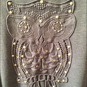 Decorative OWL short sleeved shirt XL