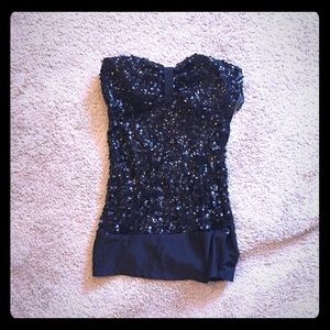 Black sequin top