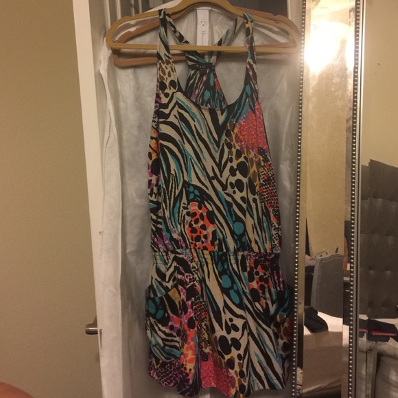 Forever 21 multicolor animal print tunic dress