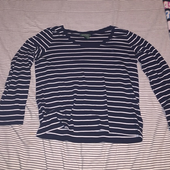 Super cute navy striped shirt! - Picture 1 of 2