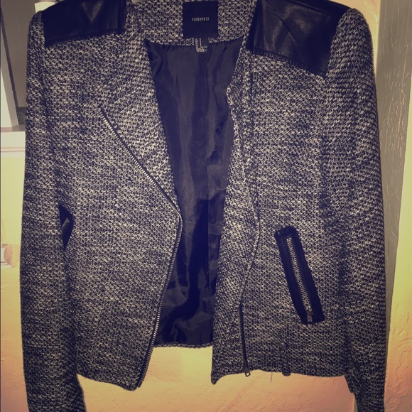 Forever21 Black&White Tweed Jacket