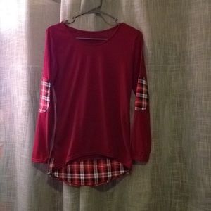 Long Sleeve With Flannel Patchwork