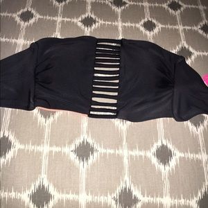 Black bathing suit top