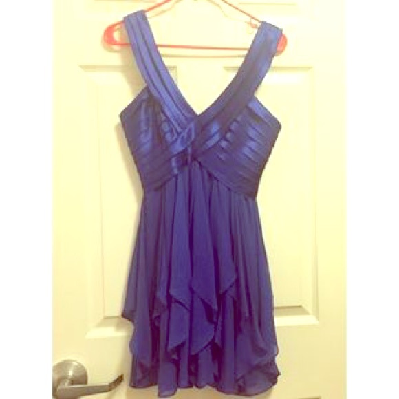 Bcbg Blue Chiffon Dress Size 8