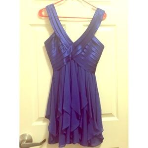 Bcbg Blue Chiffon Dress Size 8