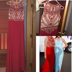 Red Sherri Hill prom dress