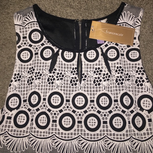 Black & White Lace Dress - Picture 2 of 4