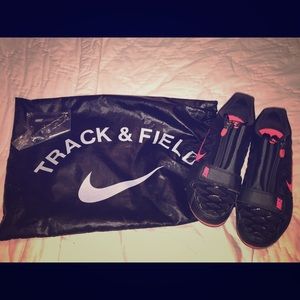 Twice worn track spikes