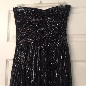 Beautiful silver embellished black gown