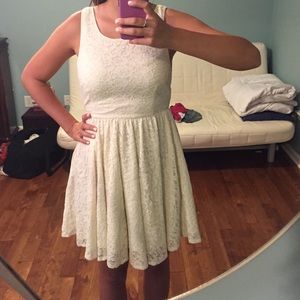 Pins and Needles Ivory Lace Backless Dress