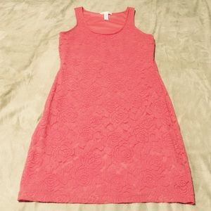 Ambiance Apparel pinkish-orange floral tank top