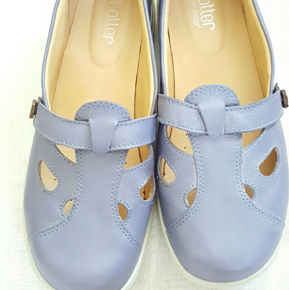 Hotter lavender blue flats shoes size 91/2 excelle