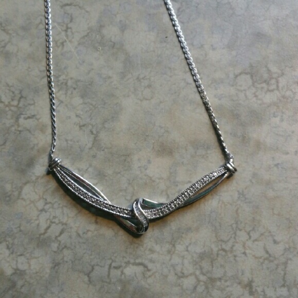 Sterling Silver Diamond Necklace